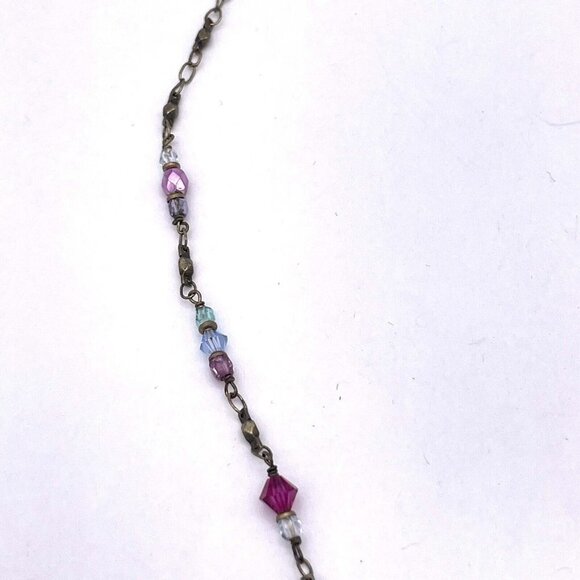 Michal Golan Beaded Chain Necklace Gold Tone Extender Chain Adjustable 20" - Picture 2 of 5